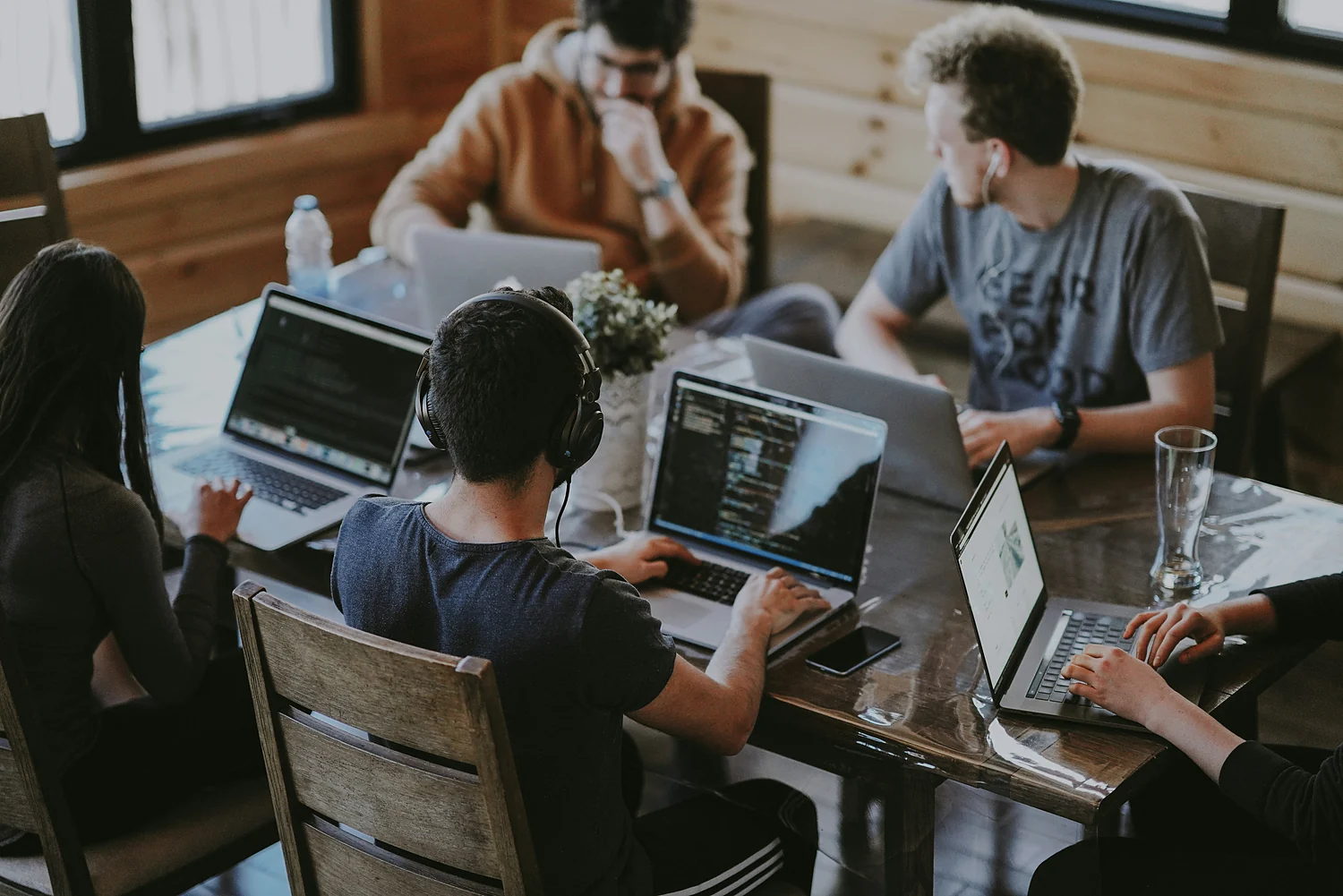 Team at a tech and software company